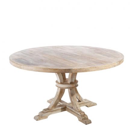 MESA COMEDOR REDONDA BLANCO DECAPÉ 150 X 150 X 76 CM - Imagen 1