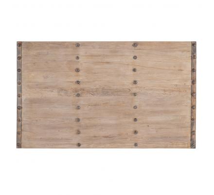 MESA CENTRO NATURAL MADERA DE OLMO 167 X 100 X 50 CM - Imagen 7