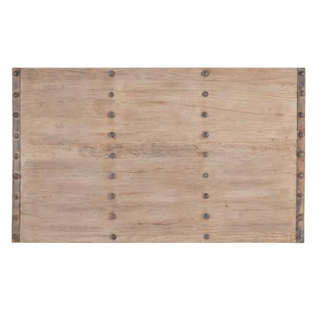 MESA CENTRO NATURAL MADERA DE OLMO 167 X 100 X 50 CM - Imagen 7