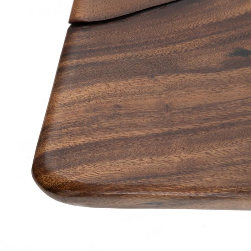 Mesa Baja Suar de madera color natural, 80 x 80 x 50 cm