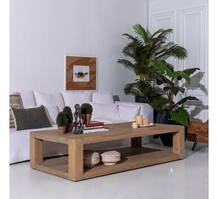 MESA CENTRO NATURAL MADERA DE OLMO 184 X 94 X 44 CM - Imagen 2