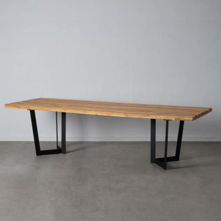 MESA COMEDOR NATURAL-NEGRO 280 X 100 X 77 CM - Imagen 1