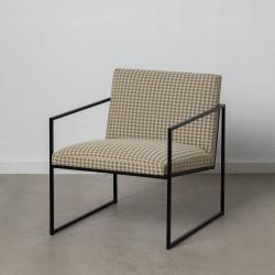 SILLÓN VERDE TEJIDO-METAL SALÓN 65 X 85 X 73 CM - Imagen 1