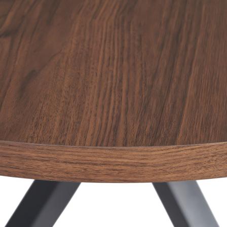 MESA COMEDOR MARRÓN-NEGRO DM-METAL 120 X 120 X 76 CM - Imagen 3