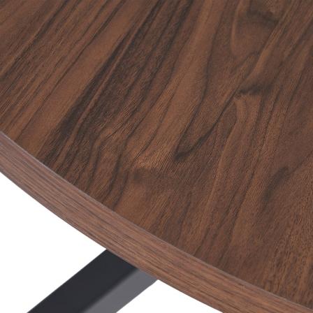 MESA COMEDOR MARRÓN-NEGRO DM-METAL 120 X 120 X 76 CM - Imagen 4