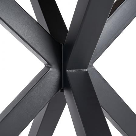 MESA COMEDOR MARRÓN-NEGRO DM-METAL 120 X 120 X 76 CM - Imagen 6