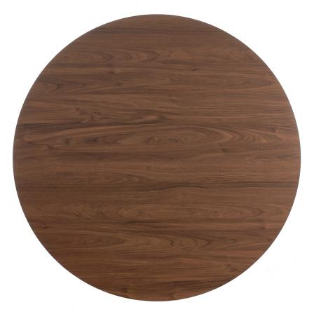 MESA COMEDOR MARRÓN-NEGRO DM-METAL 120 X 120 X 76 CM - Imagen 8