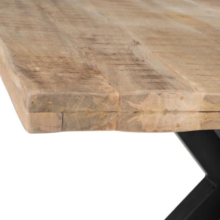 MESA COMEDOR NATURAL-NEGRO 130 X 130 X 76 CM - Imagen 3