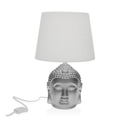 LAMPARA CABEZA BUDA PLATEADA