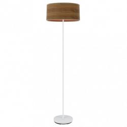 Pie Salon Jerte 1xe27  Blanco/madera Oscura 165x40x40 Cm