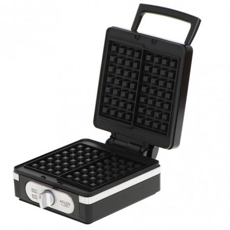 Walfrera 2000w Control Temperatura 14x19,5x27cm C/luz Encendido Para 2 Gofres 8,5x14,5cm