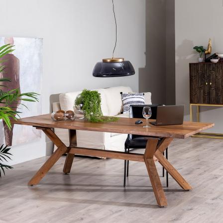 MESA COMEDOR NATURAL MADERA SALÓN 220 X 90 X 76 CM