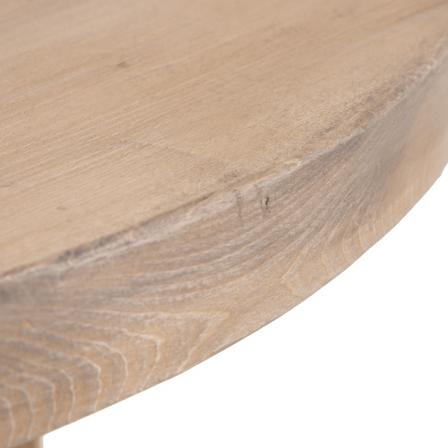 MESA COMEDOR NATURAL MADERA DE OLMO 120 X 120 X 76 CM