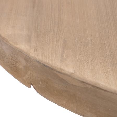MESA COMEDOR NATURAL MADERA DE OLMO 120 X 120 X 76 CM