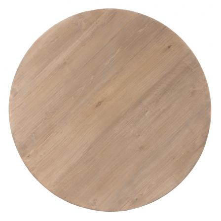 MESA COMEDOR NATURAL MADERA DE OLMO 120 X 120 X 76 CM