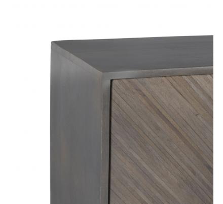 ARMARIO GRIS MADERA / METAL SALÓN 91,50 X 39,50 X 116 CM