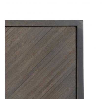 ARMARIO GRIS MADERA / METAL SALÓN 91,50 X 39,50 X 116 CM