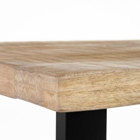 MESA COMEDOR NATURAL-NEGRO 160 X 80 X 76 CM
