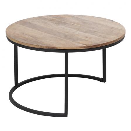 S/3 MESA CENTRO NATURAL-NEGRO 79 X 79 X 48 CM