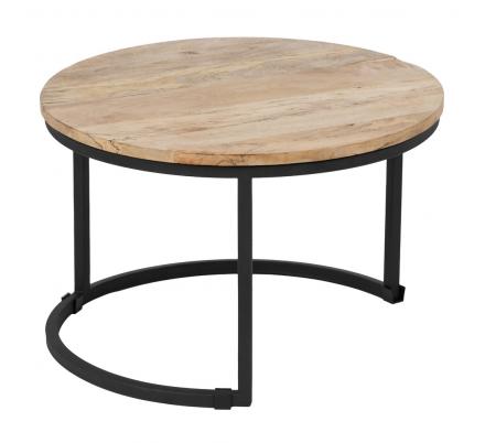 S/3 MESA CENTRO NATURAL-NEGRO 79 X 79 X 48 CM
