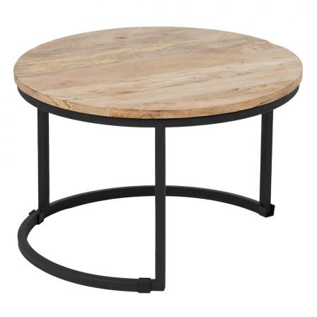 S/3 MESA CENTRO NATURAL-NEGRO 79 X 79 X 48 CM