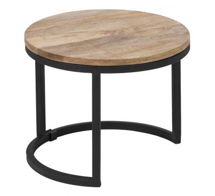 S/3 MESA CENTRO NATURAL-NEGRO 79 X 79 X 48 CM