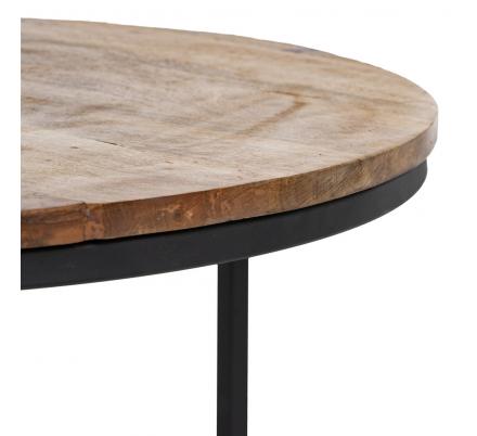 S/3 MESA CENTRO NATURAL-NEGRO 79 X 79 X 48 CM