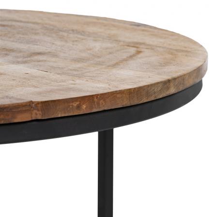 S/3 MESA CENTRO NATURAL-NEGRO 79 X 79 X 48 CM