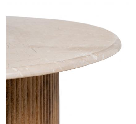 MESA CENTRO NATURAL-CREMA MÁRMOL/MADERA 76 X 76 X 45 CM