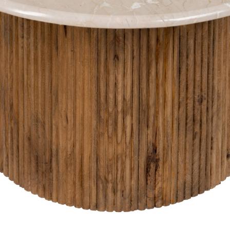 MESA CENTRO NATURAL-CREMA MÁRMOL/MADERA 76 X 76 X 45 CM