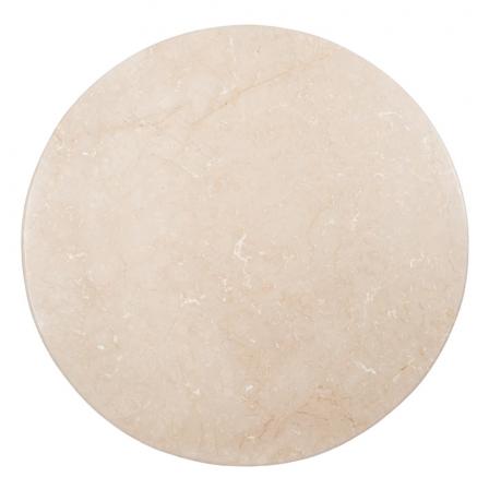 MESA COMEDOR NATURAL-CREMA MÁRMOL/MADERA 120 X 120 X 74 CM