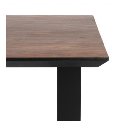 MESA COMEDOR NEGRO-MARRÓN MADERA-HIERRO 200 X 100 X 76 CM