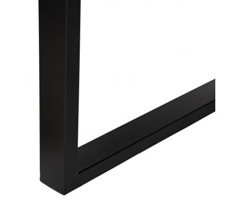 MESA COMEDOR NEGRO-MARRÓN MADERA-HIERRO 200 X 100 X 76 CM