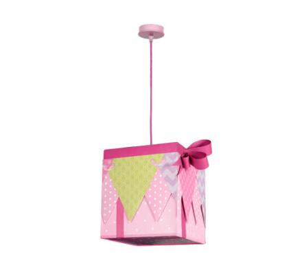 Colgante Grande Serie Regalo Rosa 1xe27 30x30x30