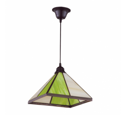 Colgante Farol Piramide Pistacho 1x27 Regx27