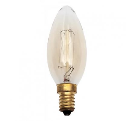 Bombilla Incandescencia Vintage Vela 25w E14 35dx96 Calida