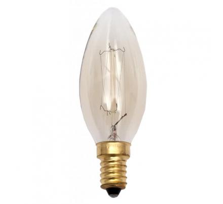 Bombilla Incandescencia Vintage Vela 40w E14 35dx96 Calida