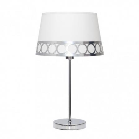 Sobremesa Dalia 1xe14 Blanco/plata 44x25x25 Cm