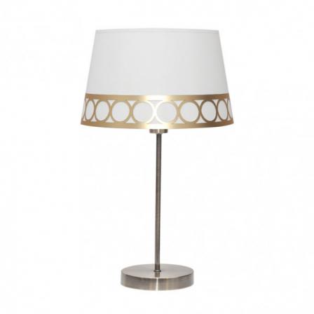 Sobremesa Dalia 1xe14 Blanco/oro 44x25x25 Cm