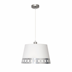 Colgante Dalia 1xe27 Blanco/plata Regx40x40 Cm