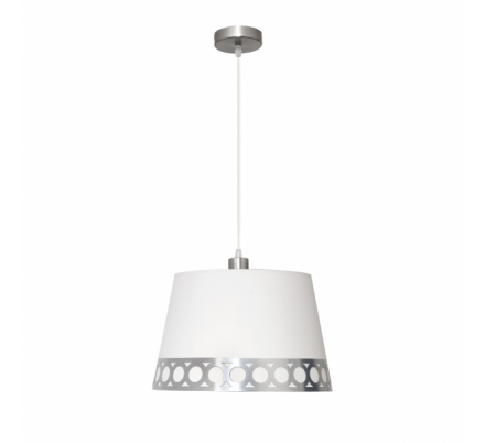 Colgante Dalia 1xe27 Blanco/plata Regx40x40 Cm