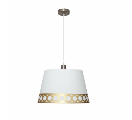 Colgante Dalia 1xe27 Blanco/oro  Regx40x40 Cm