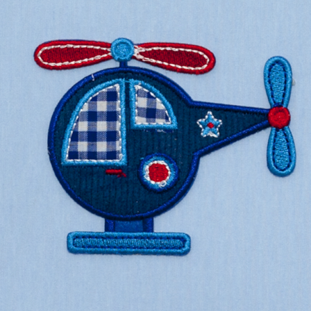 Colgante Helicoptero 1xe27 Celeste Regx35x35