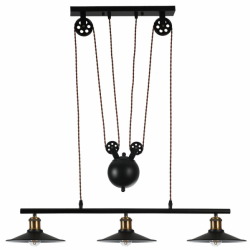 Colgante Triguero 3xe27 Negro Regx22x88 Cm