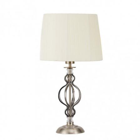 Sobremesa Nazareno 1xe27 Cuero C/pant Beis 30x30x56 Cm