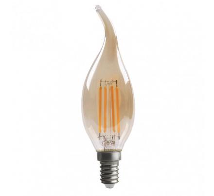 Bombilla Filamento Bohemia 11,5x3,5d 4w Regulable  E14 330lm Ambar 2700k