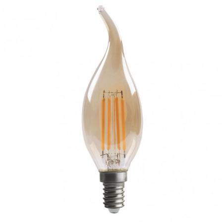 Bombilla Filamento Bohemia 11,5x3,5d 4w Regulable  E14 330lm Ambar 2700k