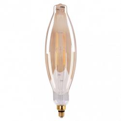 Bombilla Filamento Vela 43x12d 8w 640lm E27 Ambar Ambar 3000k