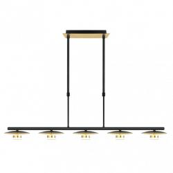 Lampara Ciudad Del Cabo 5l 30w 4000k  Negro/oro Regx104x15 Cm 2400 Lm