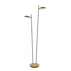 Pie Salon Ciudad Del Cabo 2l 12w 4000k Negro/oro150x30x25 Cm 1080 Lm Dirigible Y Orientable